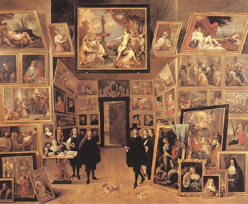 TENIERS, David the Younger Archduke Leopold Wilhelm in his Gallery fyjg Spain oil painting art
